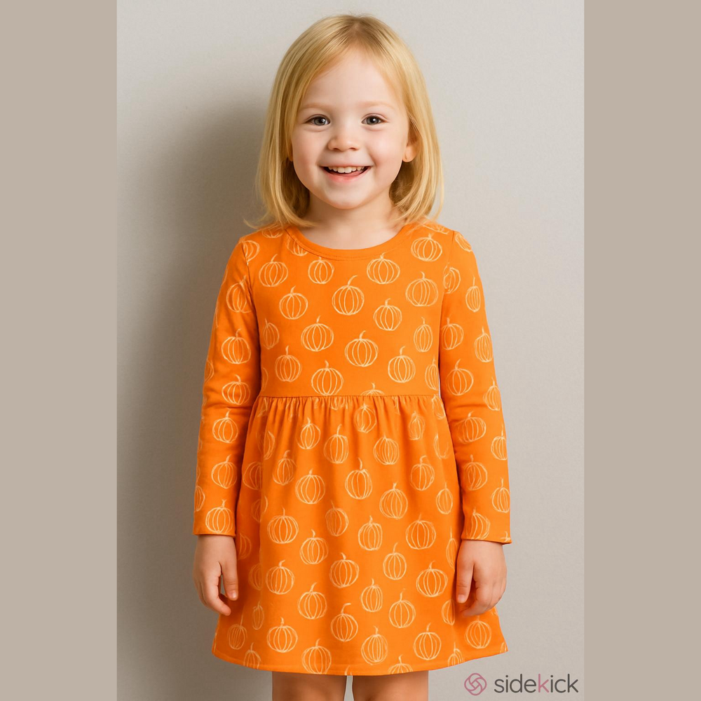 Cat and Jack XL 14 girls Fall knit Pumpkin dress NWT Thanksgiving